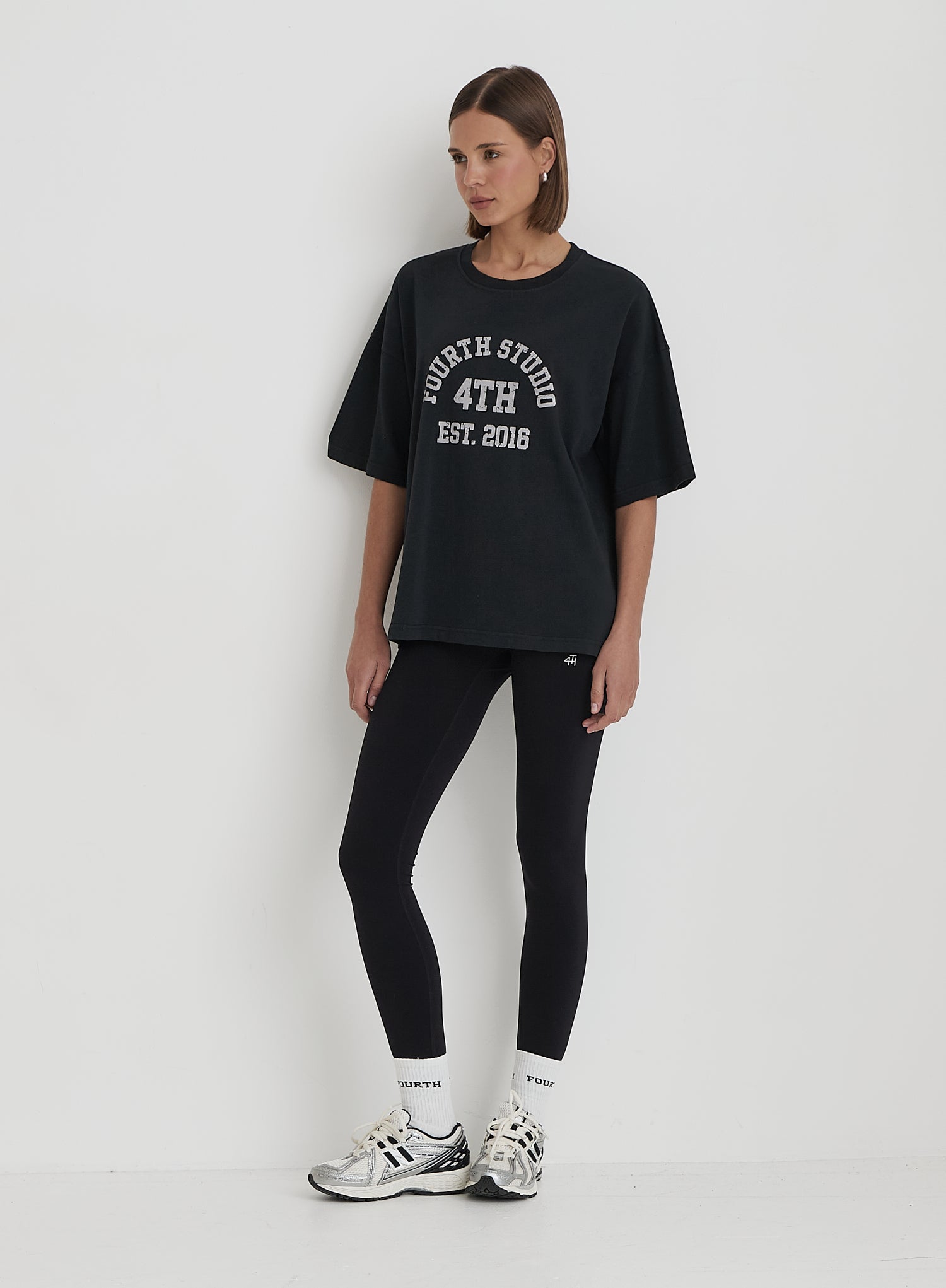 Grey Acid Wash Oversized Distressed Slogan T-Shirt